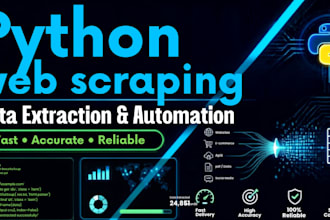 do python web scraping, data extraction and