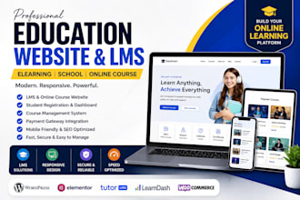 lms educational website online course and elearning website