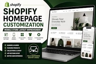 customize shopify homepage sections and mobile store layout