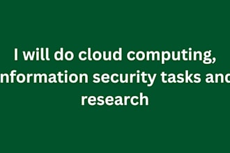 do cloud computing, information security tasks and research
