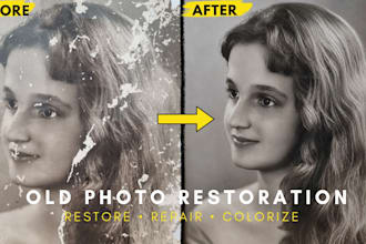 remove scratches, tears and stains from old photos