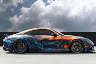 design a custom vehicle wrap, cars, pickups, trailers