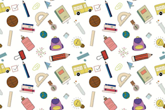 create back to school patterns for stationery and fabrics