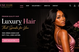build shopify store for hair extension brands, wig stores and vendors