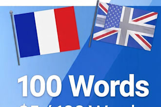 je vais traduire votre texte francais vers anglais en 24h