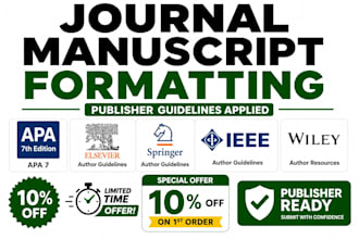 format your journal article or scientific manuscript to journal guidelines