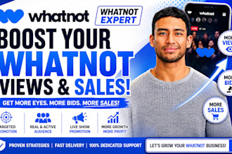 be your whatnot expert, boost whatnot views and sales with whatnot promotion