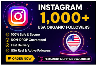 provide 1000 real targeted USA instagram followers