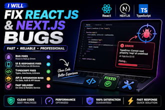 fix react js next js typescript frontend bugs