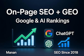do professional on page SEO and GEO for google and ai rankings