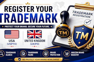 conduct trademark search register and file your trademark in USA and UK