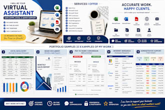 be your virtual assistant for data entry, excel and admin support