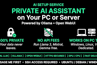 set up a private self hosted ai assistant with ollama on PC or server