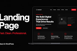 build you a fast landing page in react or wordpress