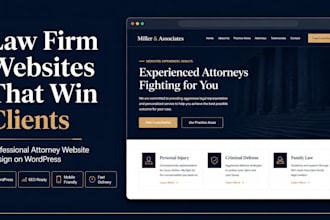 design a professional law firm attorney or legal website