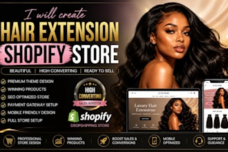 hair extension shopify store hair website beauty website hair extension store