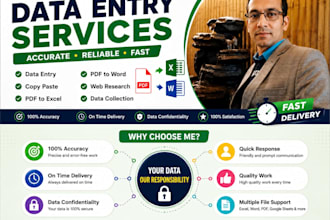 do accurate data entry, copy pest, PDF to excel and word