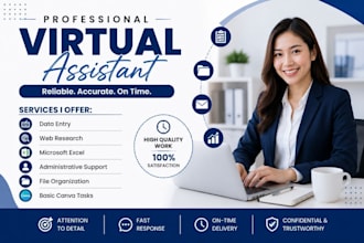 be your reliable virtual assistant for admin support excel