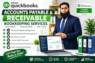 manage accounts payable, accounts receivable, and bookkeeping
