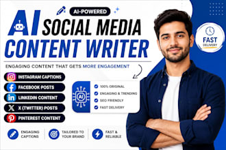 write ai powered social media captions and content
