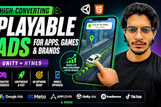 create high converting playable ads for apps, games, and brands in unity
