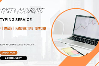 fast urdu english typing and data entry service