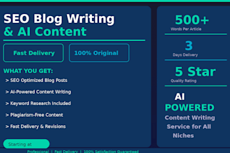 seo blog posts and articles written using ai tools
