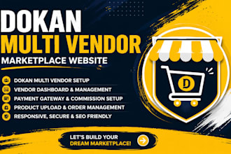 build dokan multi vendor ecommerce marketplace wordpress multivendor website