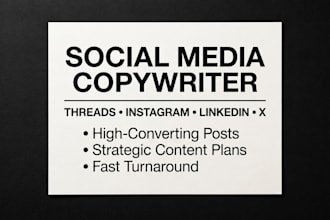 write engaging social media posts and content plans