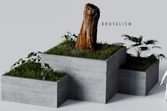 model custom architectural assets and site furniture for archviz