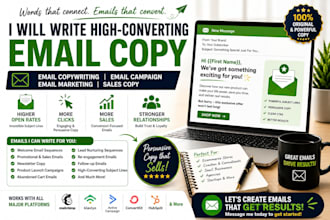 write email copy, email copywriting email campaign email marketing sales copy