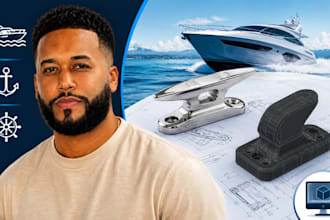 marine equipment design, boat accessory design, yacht hardware cad expert