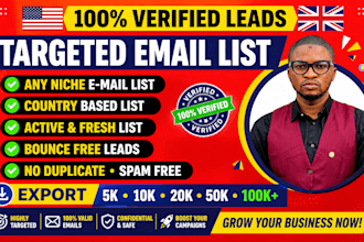 niche targeted verified email list b2b bulk email list generation mail marketing
