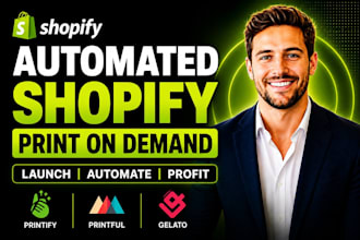build automated shopify print on demand store with printify printful gelato