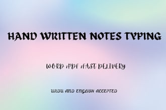 convert handwritten notes to word or pdf fast