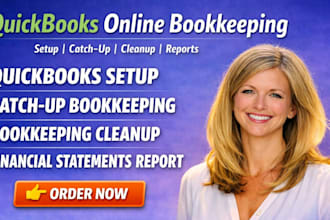 setup catchup quickbooks online bookkeeping cleanup financial statements report