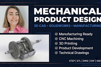 do 3d cad product design for manufacturing, cnc and 3d printing