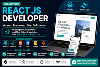 create a responsive react js front end website