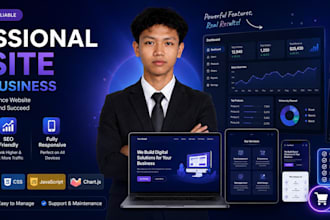 build a modern bussines website with responsive dashboard