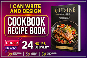write a quality cookbook recipe book and format it for KDP