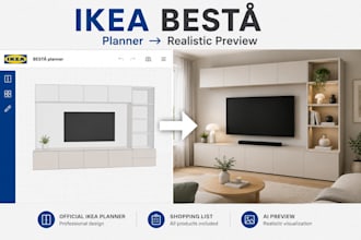 design your ikea besta TV wall in the official planner
