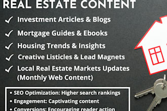 write SEO friendly real estate articles and real estate blogs