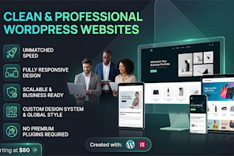 design wordpress website, wordpress design, business website