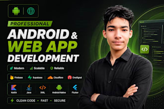 develop android app using kotlin firebase and supabase