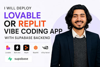 deploy lovable or replit vibe coding app with supabase backend