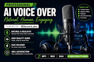 create high quality realistic ai voice over using elevenlabs