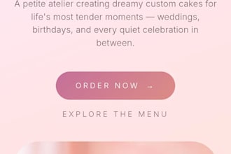design a beautiful bakery landing page