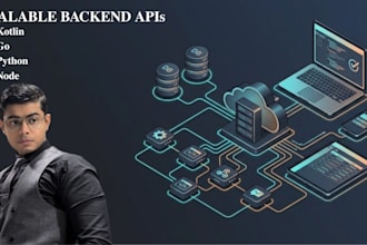 develop a rest API backend or microservice in python, node, kotlin and go
