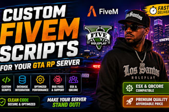 create custom fivem scripts for your gta rp server