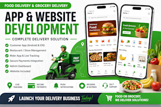 build food grocery delivery app restaurant website ordering website